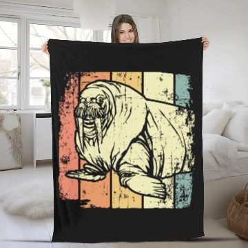 Discover Walrus Arctic animal Fleece Blankets