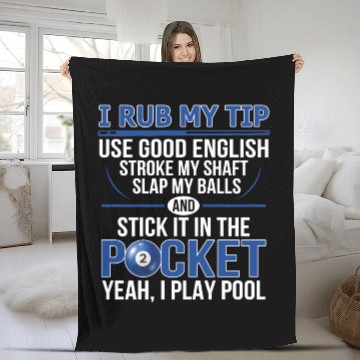 Discover Hilarious Pool Billiard Design Dirty Adult Humour Fleece Blankets