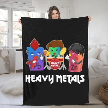 Discover Funny Heavy Metals Chemistry Elements Rock Band Fleece Blankets