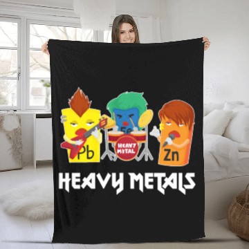 Discover Funny Heavy Metals Chemistry Elements Rock Band Fleece Blankets