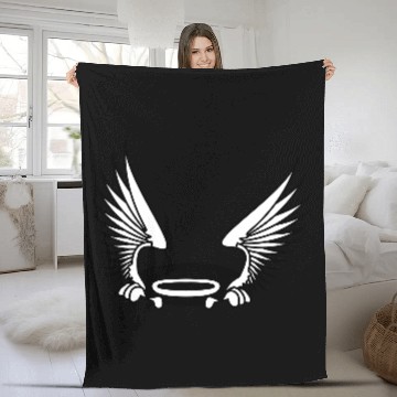 Discover angel heaven hell wing hallow hole floor hide comi Fleece Blankets