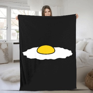 Discover fried egg food delicious hunger cooking roast chef Fleece Blankets