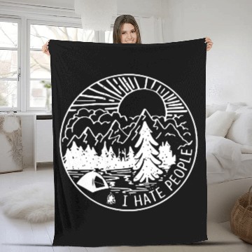Discover I-hate-People Fleece Blankets