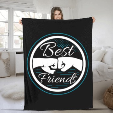 Discover Best Friends Guy Boys illustration gift christmas Fleece Blankets