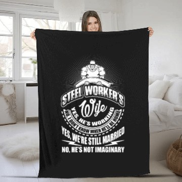 Discover Steel Worker's Wife Fleece Blankets, Steel Worker Fleece Blankets