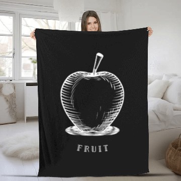Discover Apple Tree fruit Fleece Blankets