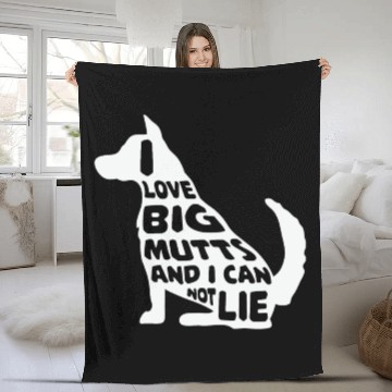 Discover Funny I Love Big Mutts Not Lie Dog Lovers Gift Fleece Blankets
