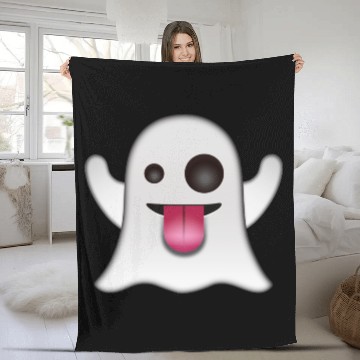 Discover ghost face emo Fleece Blankets