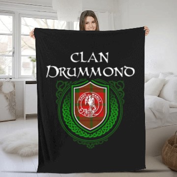 Discover Drummond Surname Scottish Clan Tartan Crest Badge Fleece Blankets
