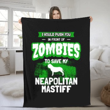 Discover Neapolitan Mastiff Dog Zombie Halloween Gift Fleece Blankets
