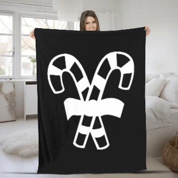 Discover Two candy canes Fleece Blankets
