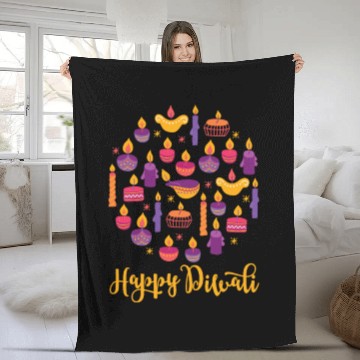 Discover Happy Diwali Fleece Blankets