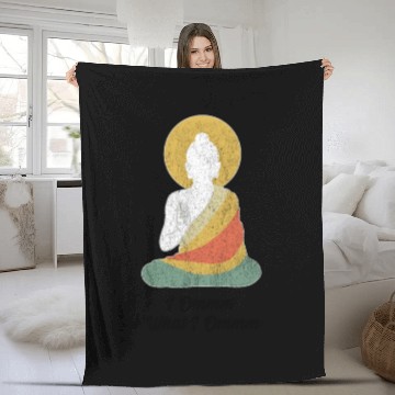 Discover Funny buddha buddhism meditation peace dharma zen Fleece Blankets