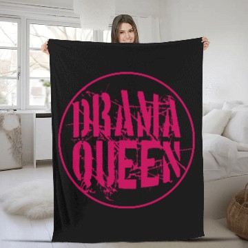Discover drama queen tears scratch round circle ball stamp Fleece Blankets