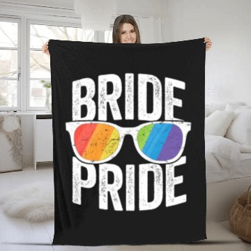 Discover Bride Pride Bachelorette Party Fleece Blankets LGBT Pride Lesbian