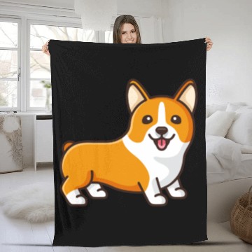 Discover Corgi Fleece Blankets