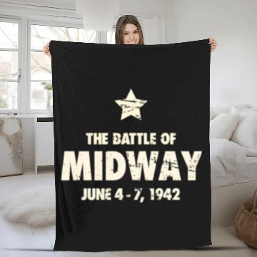 Discover Battle Of Midway - World War 2 / WWII Fleece Blankets