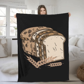Discover Toast Bread Cereal Slice Flour Wheat Fleece Blankets