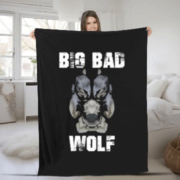 Discover Big Bad Wolf Halloween Costume Fairy Tail Gift Fleece Blankets