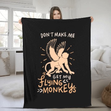 Discover flying monkey Fleece Blankets