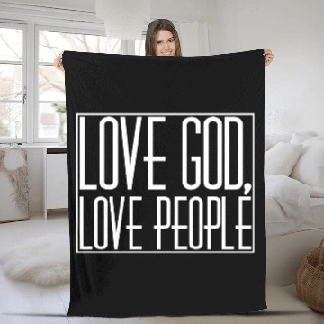 Discover LOVE GOD,LOVE PEOPLE Fleece Blankets