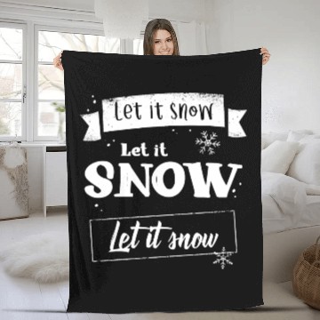 Discover Let It Snow Fleece Blankets