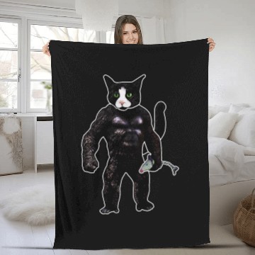 Discover King Kong Cat kingcat nerdy Fleece Blankets