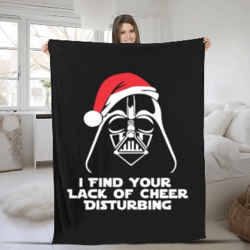 Discover New Funny Darth Vader Star Wars Themed Christmas Fleece Blankets