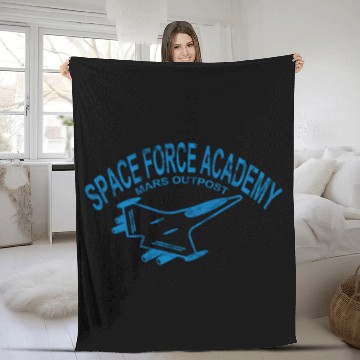 Discover Space Force Academy Ship USA Galactic Military Fleece Blankets