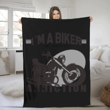 Discover Biker Motorcycle Rider Superbike Chopper Gift Fleece Blankets
