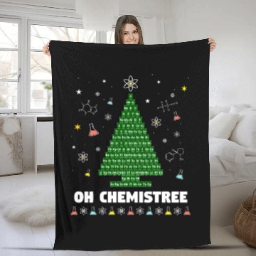 Discover Oh Chemistree Periodic Table Christmas Tree Fleece Blankets