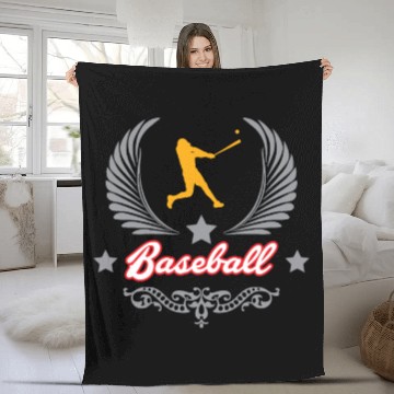 Discover Baseball Pitcher Batter Inning Gift Bat Fleece Blankets