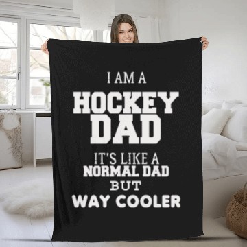 Discover HOCKEY DAD Fleece Blankets