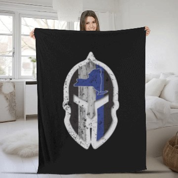 Discover New York State Police Thin Blue Line Spartan Fleece Blankets