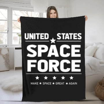 Discover United States Space Force Make Space Great Again Fleece Blankets