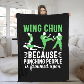 Discover Wing chun Fleece Blankets Kung Fu Martial Arts usa sport