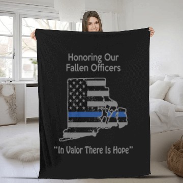 Discover Rhode Island State Police Support The Police Fleece Blankets