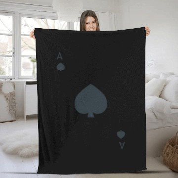 Discover Ace of Spades game cards Fleece Blankets gift