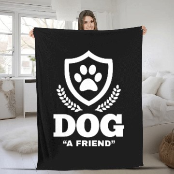 Discover Dog A Friend Hundefreund Geschenkidea Gift Idea Fleece Blankets