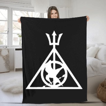 Discover Ladies Deathly Hallows Symbol Fleece Blankets Harry Potte