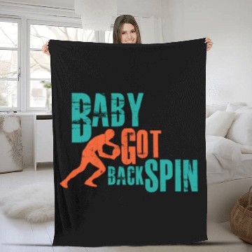 Discover I play table tennis with backspin and backhand Fleece Blankets