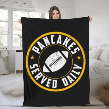 Discover Football Offensive Lineman Pancakes Served Daily Fleece Blankets