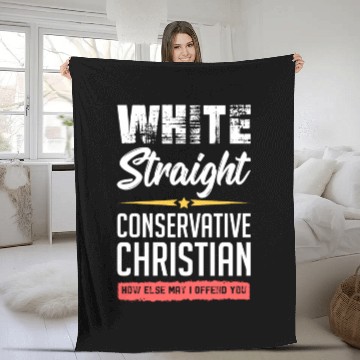 Discover Funny political conservative Christian gift idea Fleece Blankets