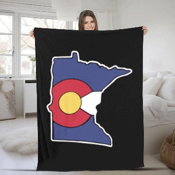Discover Colorado Flag Minnesota State minnesota grandpa Fleece Blankets