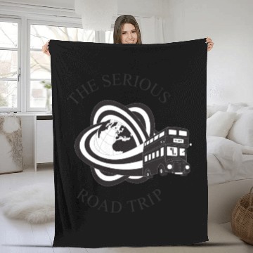 Discover The Serious Road Trip Rainbow London Bus Logo Fleece Blankets