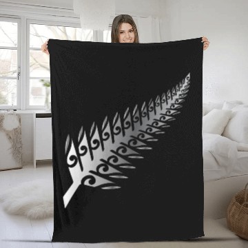 Discover Silver Fern New Zealand Maori Style - Gift Idea Fleece Blankets