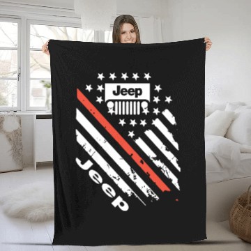 Discover jeep car logo slogan country jeep Fleece Blankets