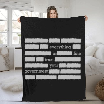 Discover conspiracy theory trust your government funny gift Fleece Blankets