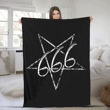 Discover 666 Antichrist Satan Devil Pentagram Fleece Blankets