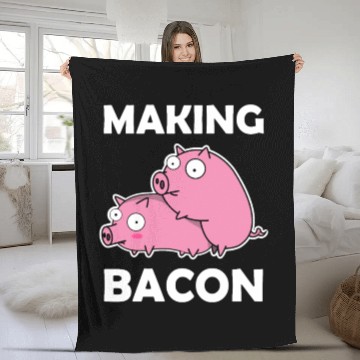 Discover Making Bacon Pigs sx Farmer Funny Gift Piglet Fleece Blankets